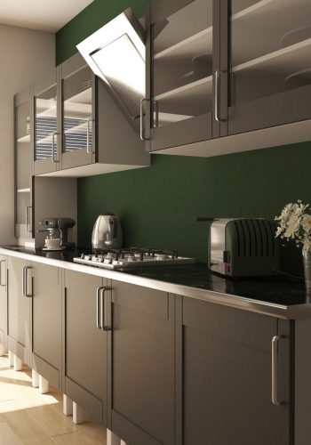 render of 3d contemporary kitchen